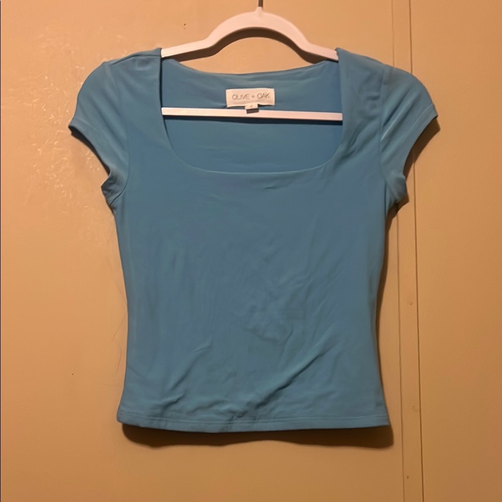 Olive & Oak Blue Fitted Short Sleeve T-Shirt